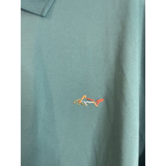 Greg Norman Tasso Elba 2XB Teal Polo Shirt Play Dry100%Polyester Short Sleeve Me - Picture 7 of 10